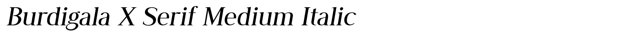 Burdigala X Serif Medium Italic image